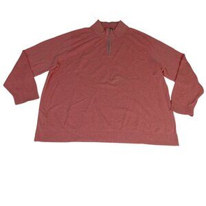 Tommy Bahama Pink Half-Zip Pullover Textured Knit Sweater Men Size XXXL Long Slv